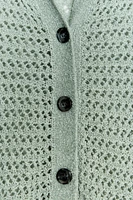 PULL COL POLO EN MAILLE AJOURÉE