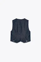 DOUBLE-BREASTED DENIM VEST