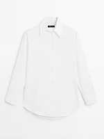 Oversize cotton poplin shirt