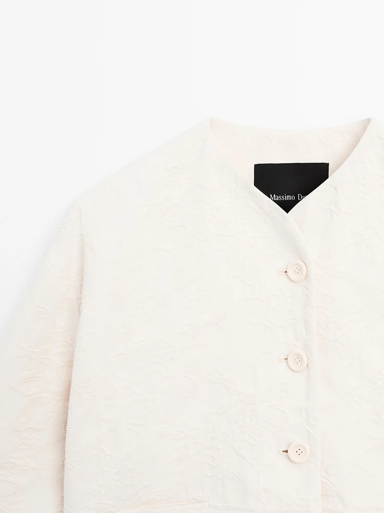 Veste tissu floral 100 % coton