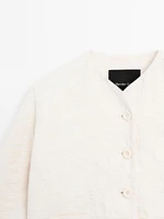 Veste tissu floral 100 % coton