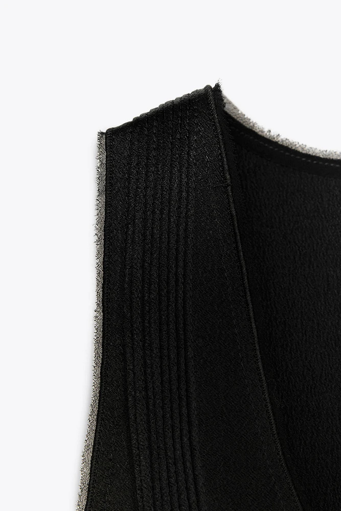 TOP SANS MANCHES PLIS NERVURÉS ZW COLLECTION