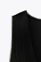 TOP SANS MANCHES PLIS NERVURÉS ZW COLLECTION