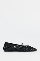 WOVEN STRAP BALLET FLAT