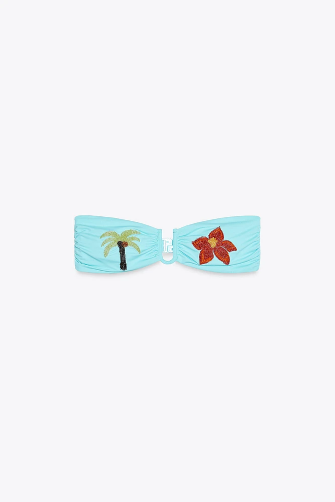 HAUT DE BIKINI FANTAISIE PALMIER