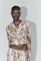 TOP CROISÉ TULLE IMPRIMÉ