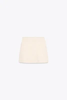 TEXTURED KNIT MINI SKIRT