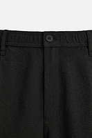 TEXTURED REGULAR FIT SHORTS
