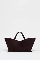 ELONGATED SUEDE SHOPPER