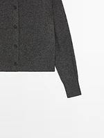 100% cashmere long sleeve cardigan