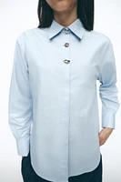 COMBINED BUTTON POPLIN SHIRT