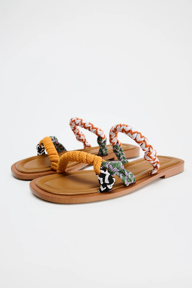 STRAPPY CORD SANDALS