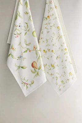 PACK OF COTTON KITCHEN TOWELS WITH PEARS (PACK OF 2)