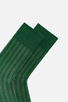 CONTRAST RIBBED SOCKS