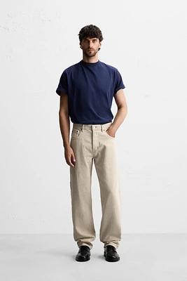 STRAIGHT FIT POCKET JEANS