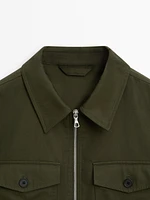 Cotton jacket with pocket details