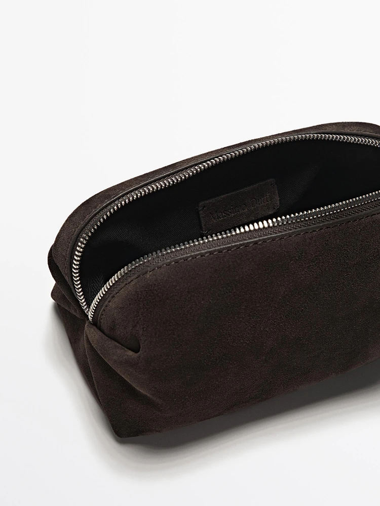 Trousse en croûte de cuir
