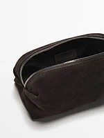 Trousse en croûte de cuir