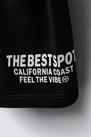 PLUSH TEXT SHORTS