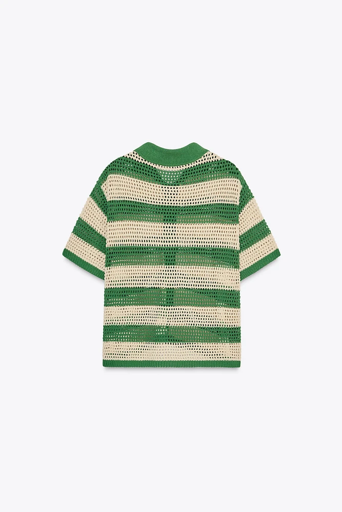 KNIT POLO JACKET