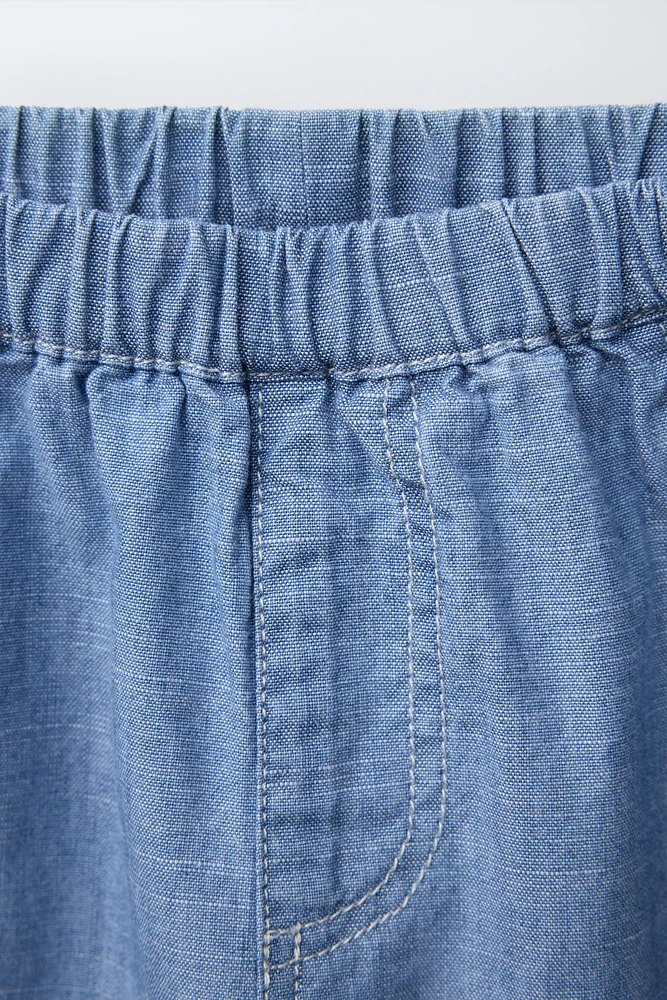 FLOWY BAGGY DENIM PANTS