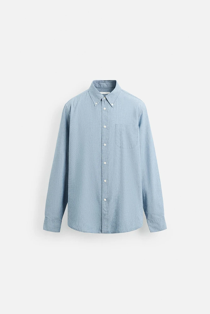 CHEMISE STRUCTURE CHAMBRAY