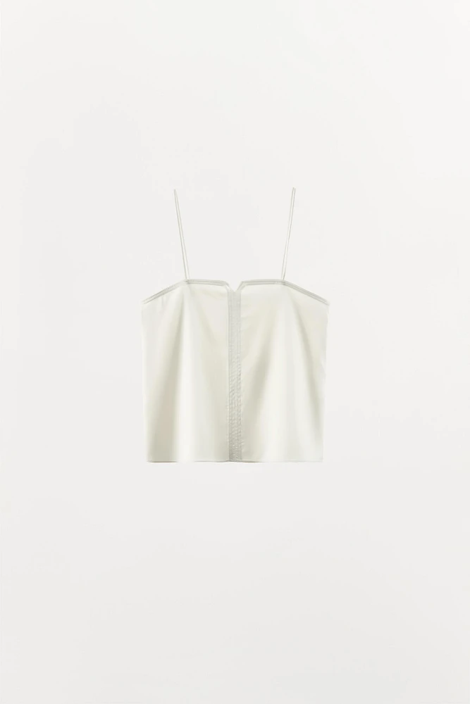 SATIN EFFECT TANK TOP