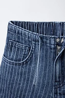 SHORT EN JEAN À RAYURES