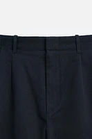 PLEATED COTTON - LYOCELL PANTS