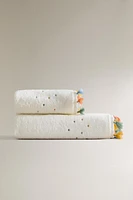 SERVIETTE DE BAIN ENFANT POMPONS