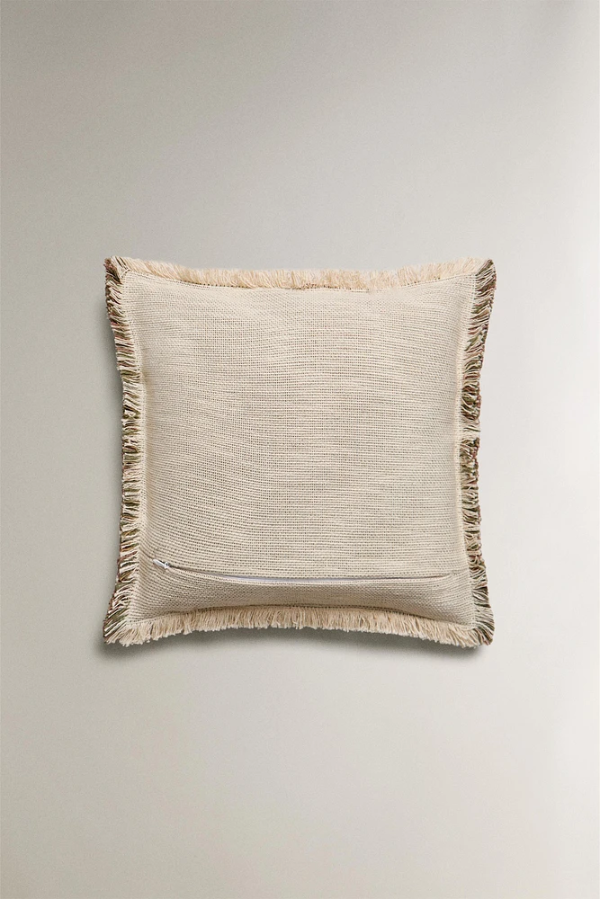 HOUSSE DE COUSSIN COTON FLEURS