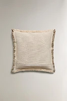 HOUSSE DE COUSSIN COTON FLEURS