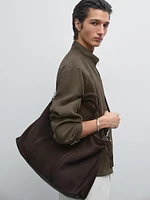 Sac de voyage en croûte de cuir