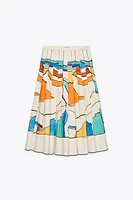 ZW COLLECTION PRINTED PLEATED SKIRT