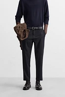 TEXTURED STRETCH PANTS