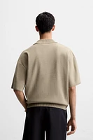 RELAXED FIT KNIT POLO SHIRT