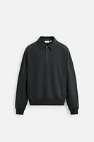 ZIP POLO SWEATSHIRT
