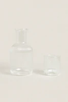 STRIPED BOROSILICATE GLASS NIGHT SET (SET OF 2)