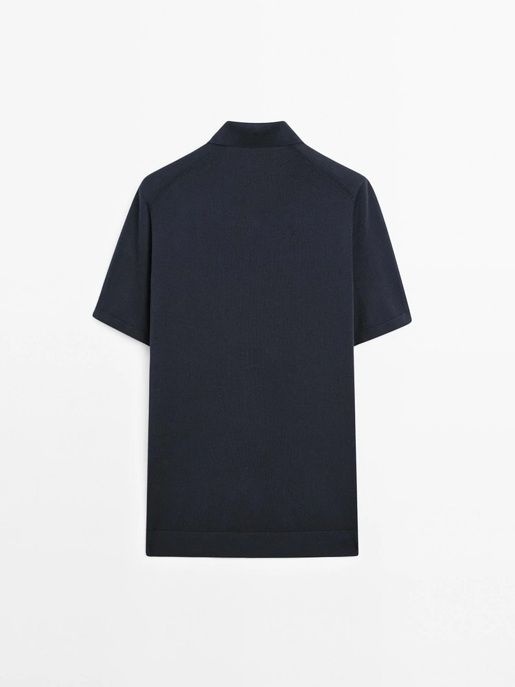 Polo à manches courtes en maille 100 % coton