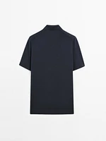 Polo à manches courtes en maille 100 % coton