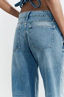 JEAN TRF WIDE LEG TAILLE BASSE