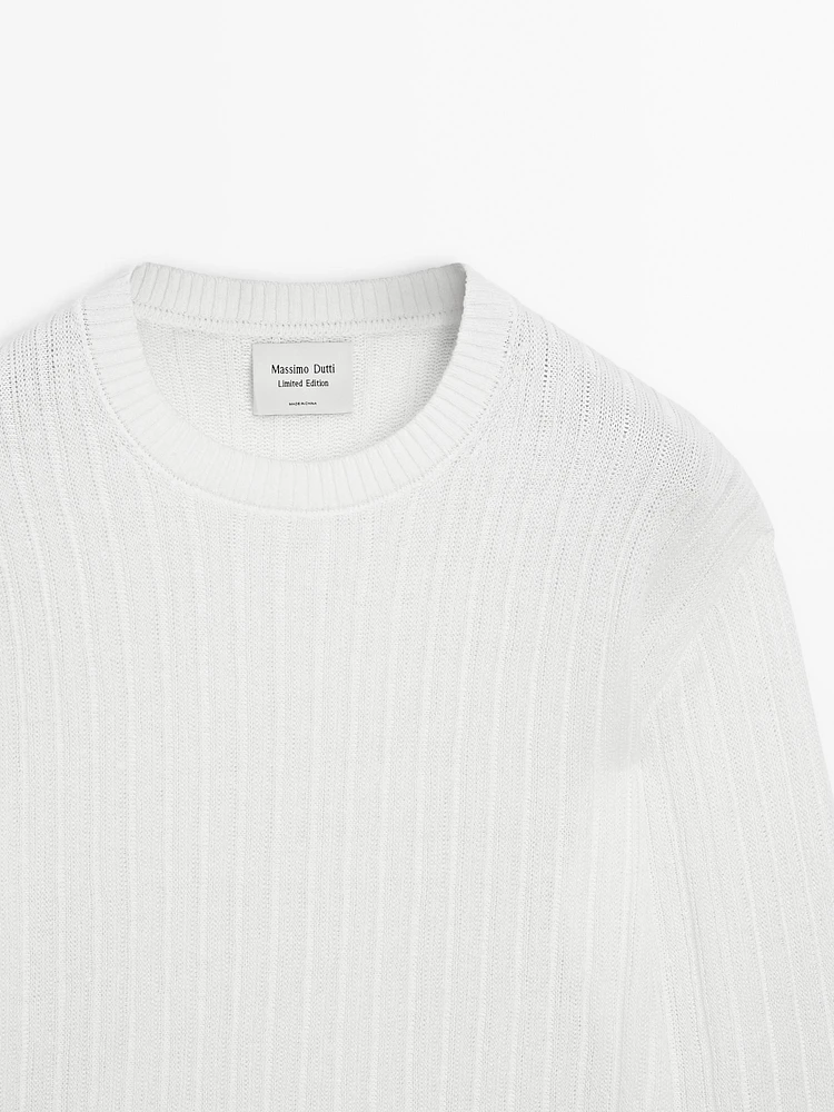 Pull en maille côtelée lin - Limited Edition
