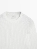 Pull en maille côtelée lin - Limited Edition