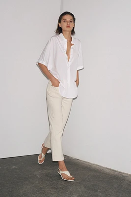 ZW COLLECTION HIGH RISE BOOTCUT CROPPED JEANS