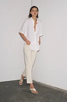 ZW COLLECTION HIGH RISE BOOTCUT CROPPED JEANS