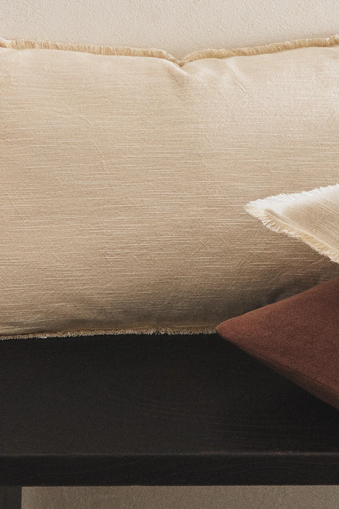 HOUSSE DE COUSSIN FRANGES