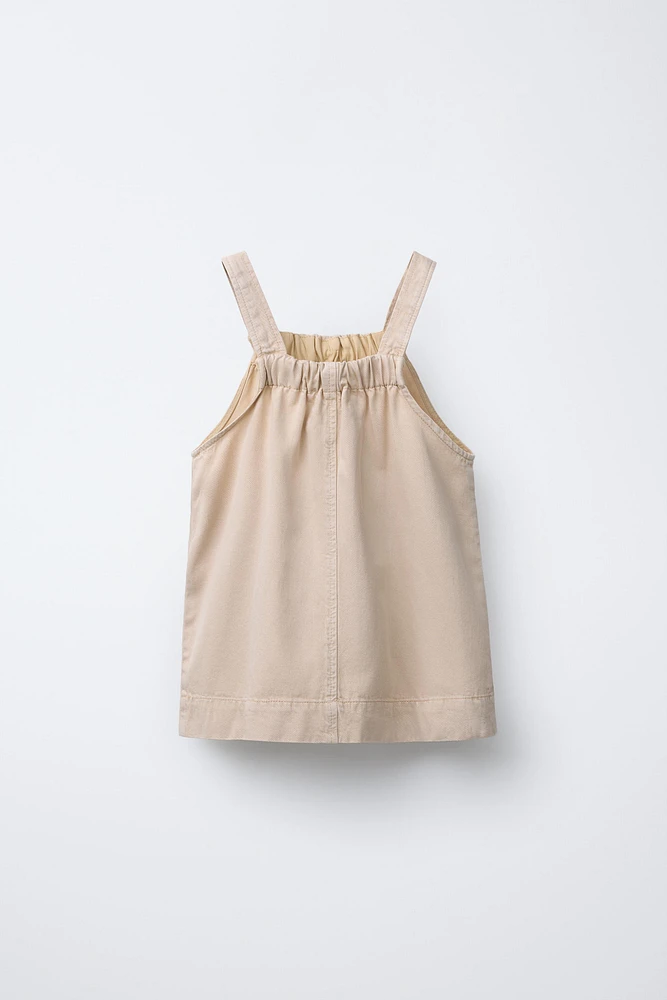 FLOWY PINAFORE DRESS