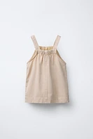 FLOWY PINAFORE DRESS