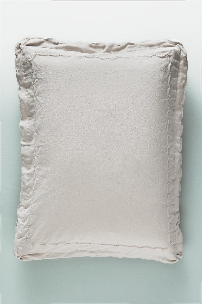 FADED-EFFECT COTTON TABLECLOTH