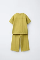 ENSEMBLE T-SHIRT ET PANTALON LARGE UNI